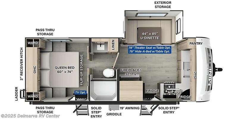 2025 Forest River Rockwood Mini Lite 2506FK Floorplan