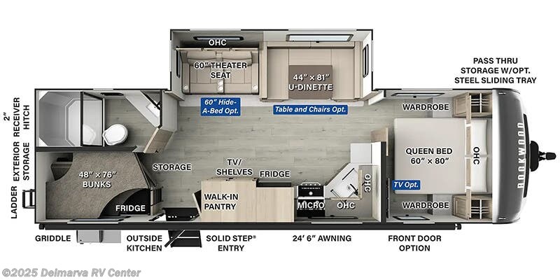 2025 Forest River Rockwood Ultra Lite 2706BH Floorplan