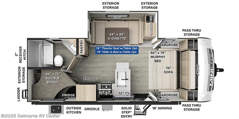 2026 Forest River Rockwood Mini Lite 2509S Floorplan