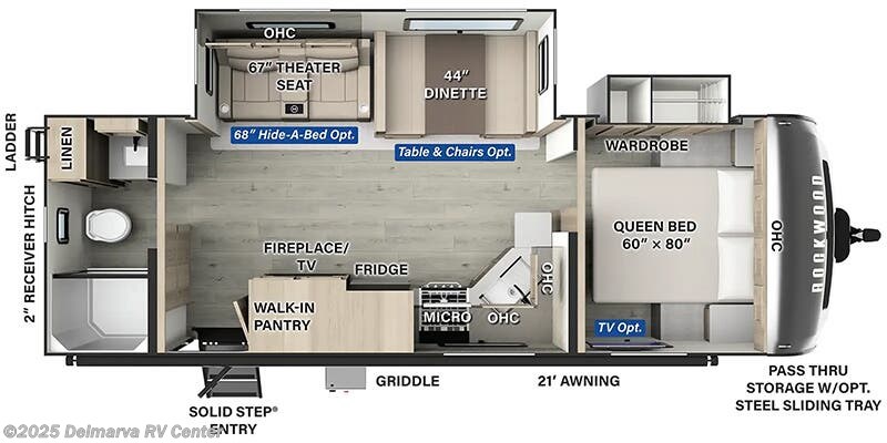 2025 Forest River Rockwood Ultra Lite 2606WS Floorplan