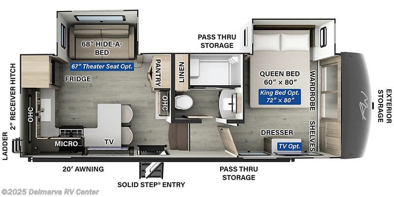 2025 Forest River Rockwood Signature R281RK Floorplan