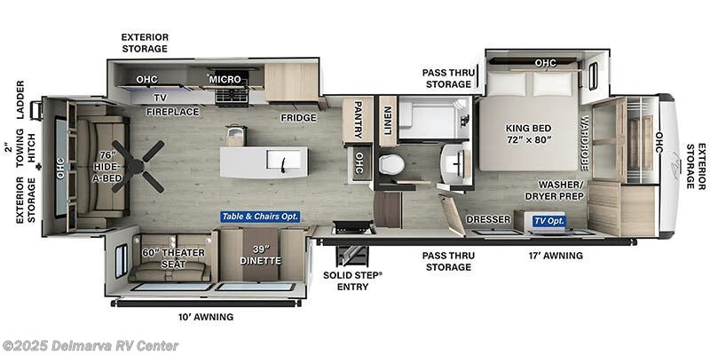 2026 Forest River Rockwood Signature R361RLS Floorplan
