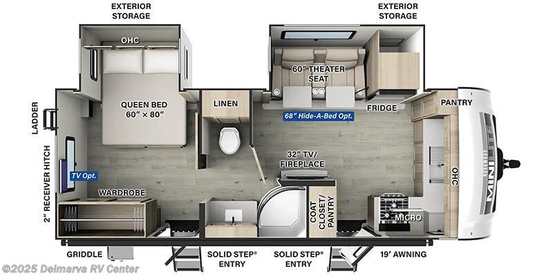 2025 Forest River Rockwood Mini Lite 2516S Floorplan