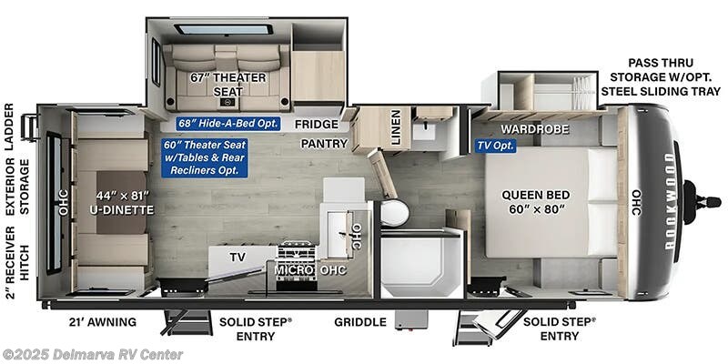 2025 Forest River Rockwood Ultra Lite 2618RD Floorplan