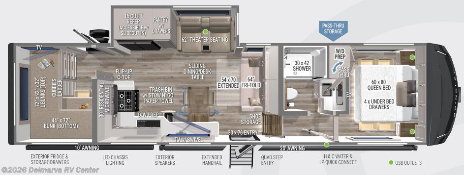 Floorplan of 2026 Brinkley RV Model Z 2810