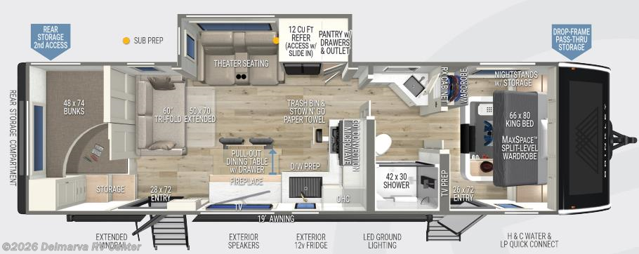 Floorplan of 2026 Brinkley RV Model I 294