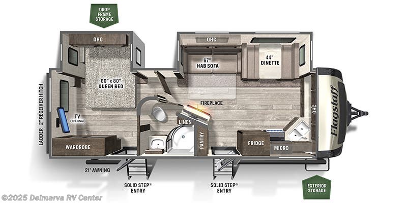 2021 Forest River Flagstaff Super Lite 26FKBS Floorplan