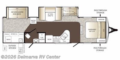Floorplan of 2012 Keystone Outback 312BH