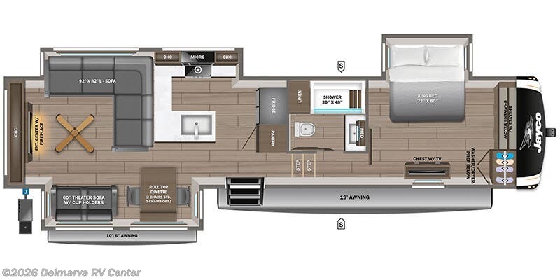 Floorplan of 2026 Jayco Eagle 335LSTS