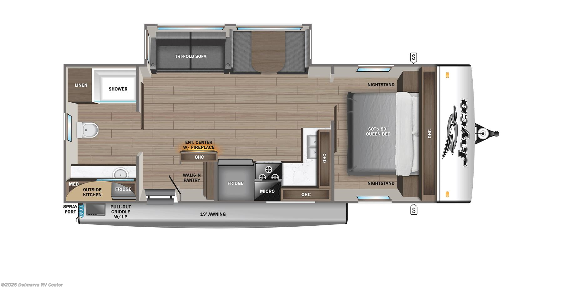 Floorplan of 2026 Jayco Jay Feather 25RB