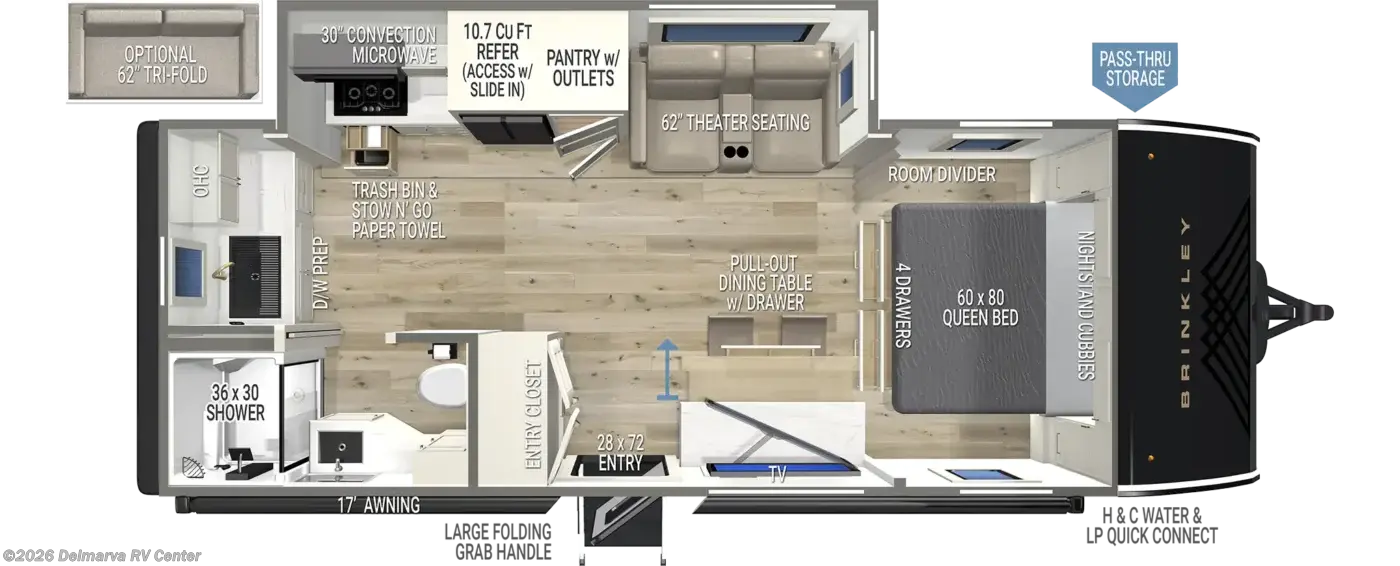 Floorplan of 2027 Brinkley RV Model Ix 23x