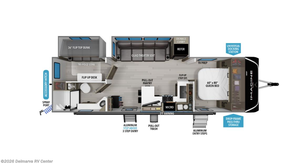 Floorplan of 2026 Grand Design Imagine 2810BH
