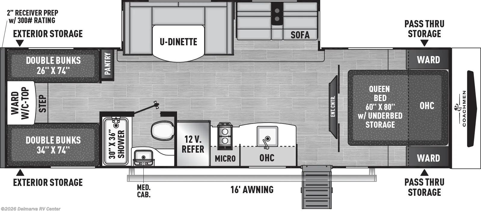Floorplan of 2026 Coachmen Freedom Express Select 29SE