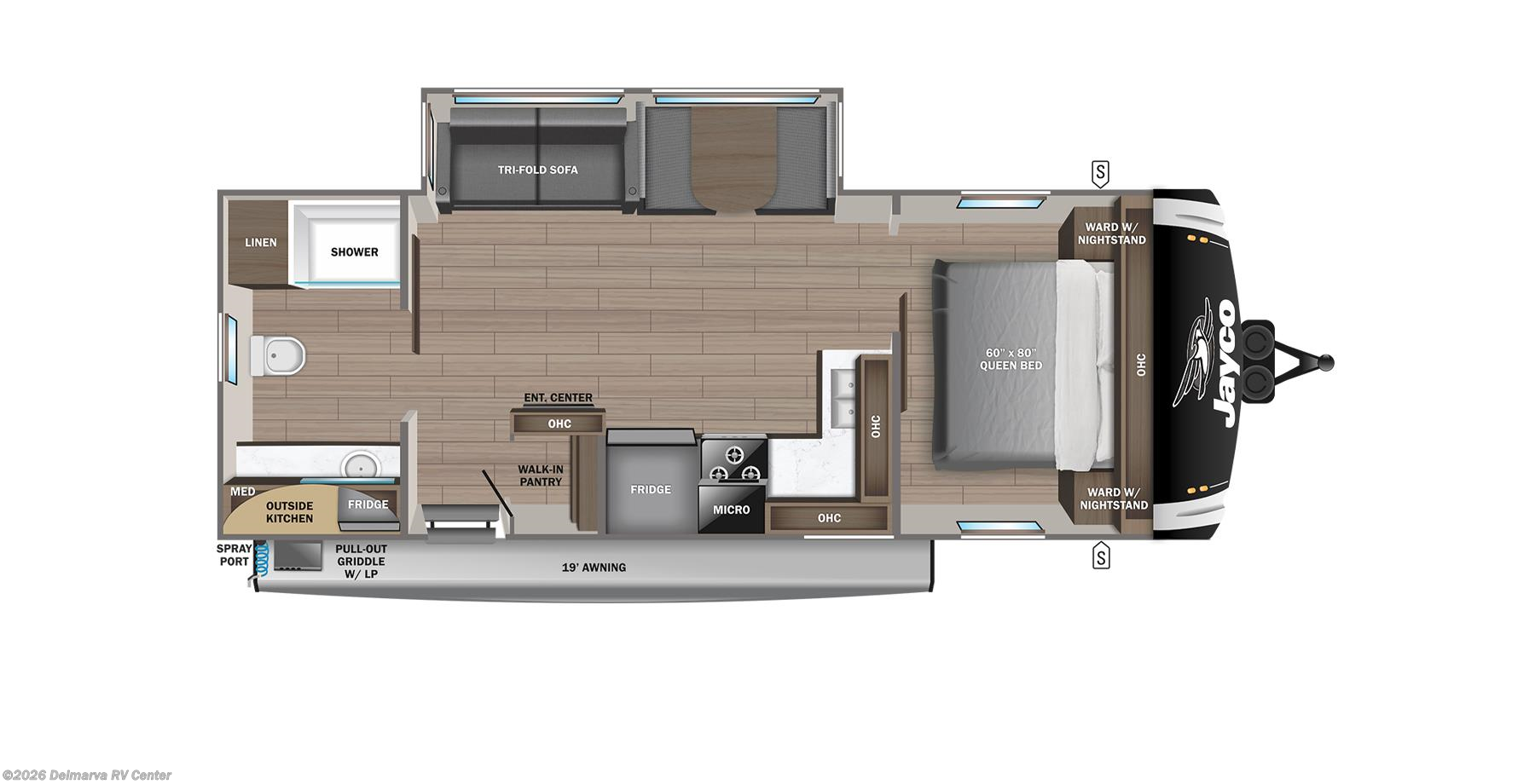 Floorplan of 2025 Jayco Jay Feather 25RB