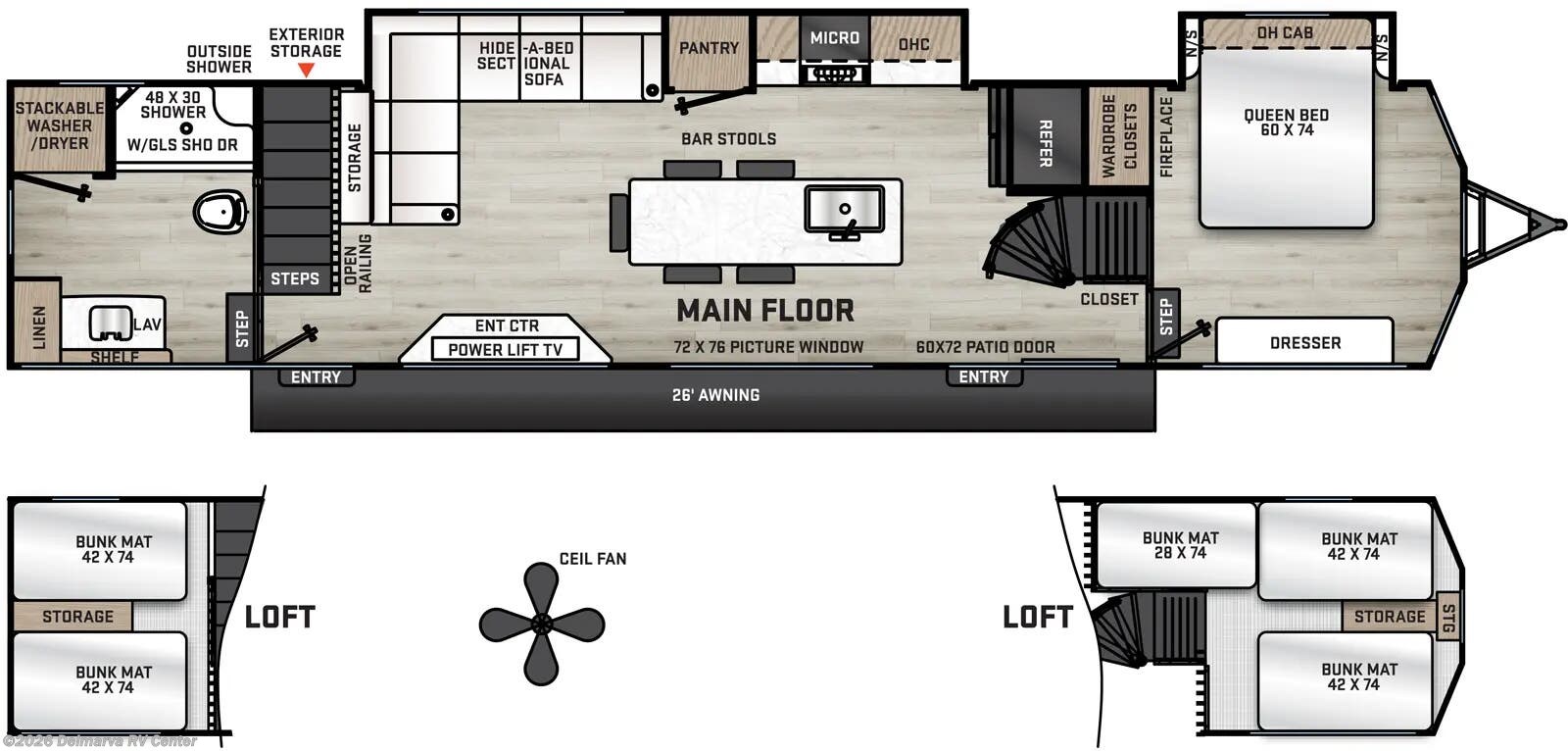 Floorplan of 2026 Coachmen Catalina Destination 42CONDO