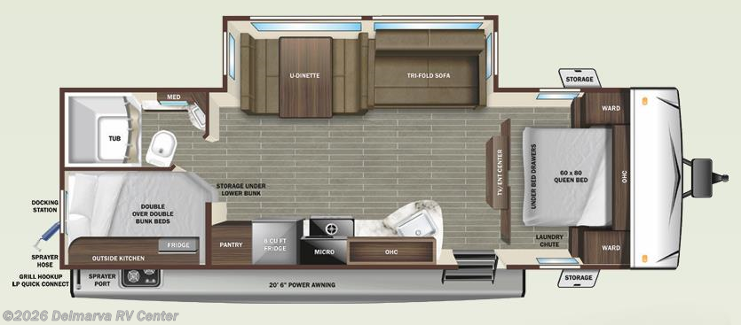 Floorplan of 2023 Starcraft Super Lite 261BH