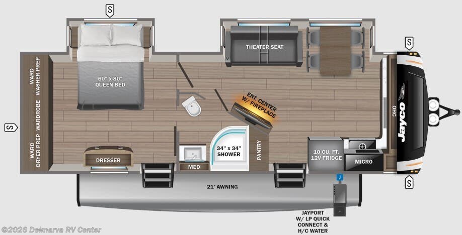 Floorplan of 2024 Jayco Eagle 274FKDS