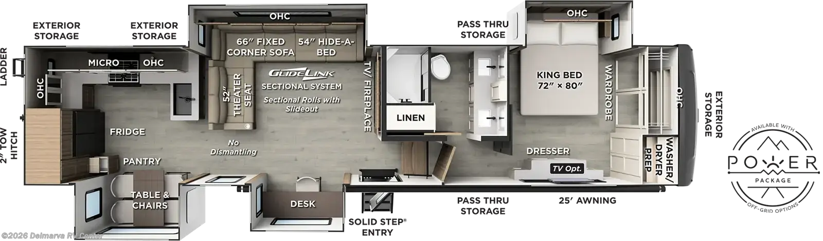 Floorplan of 2027 Forest River Rockwood Signature 404SRK