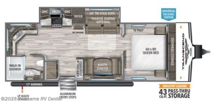 Floorplan of 2021 Grand Design Transcend Xplor 240ML
