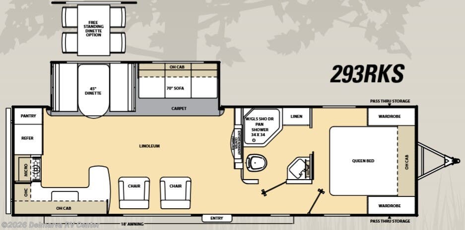Floorplan of 2015 Coachmen Catalina 293RKS