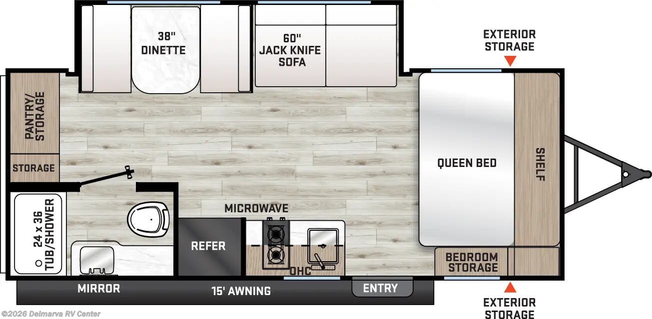 Floorplan of 2026 Coachmen Catalina Summit Series 7 184MKS
