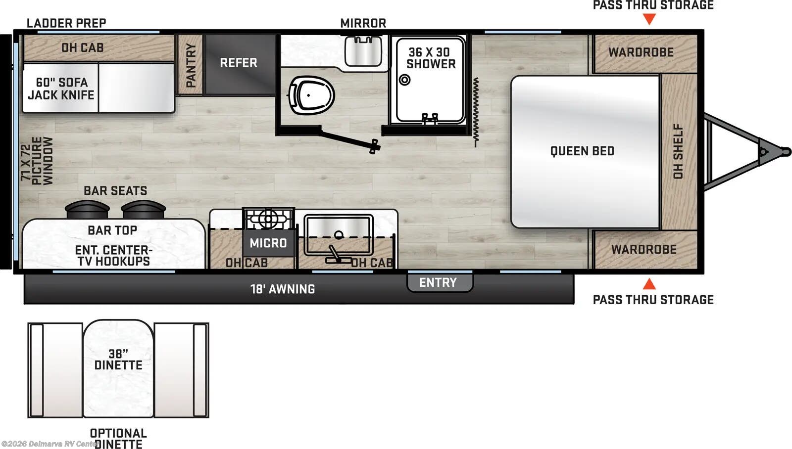 Floorplan of 2026 Coachmen Catalina Summit Series 8 221EPIC