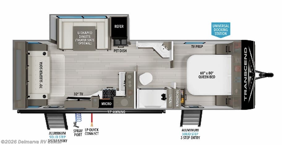 Floorplan of 2024 Grand Design Transcend Xplor 245RL