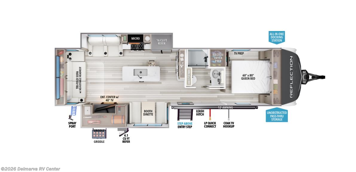 Floorplan of 2026 Grand Design Reflection 317RSTS