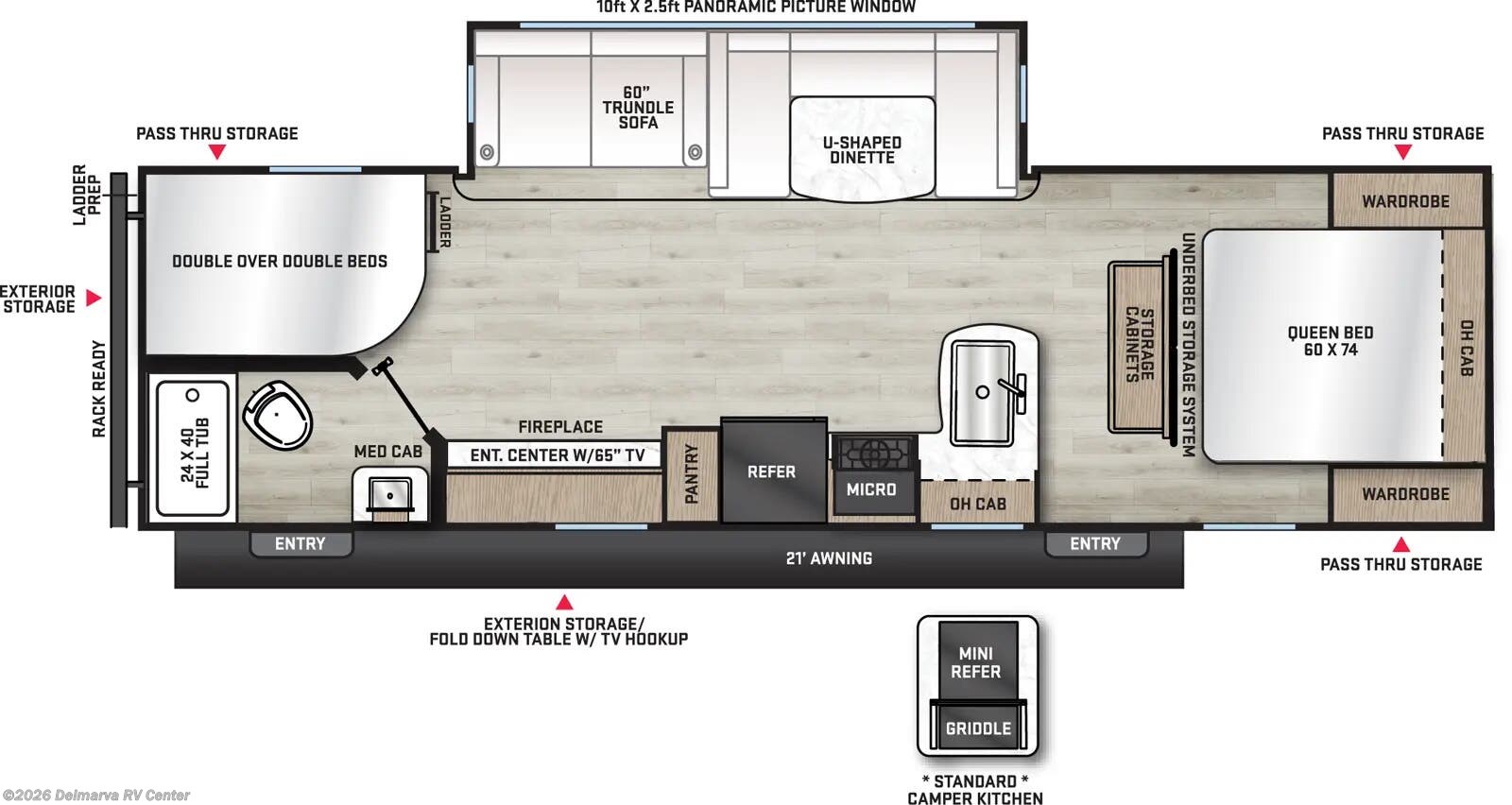 Floorplan of 2026 Coachmen Catalina Legacy Edition 273DBHCK