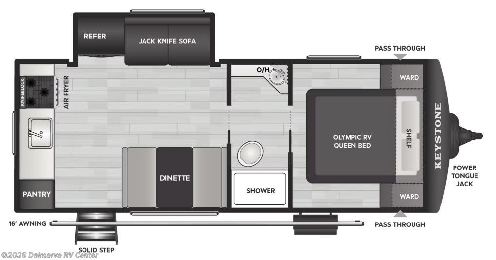 Floorplan of 2026 Keystone Springdale 2120RKS