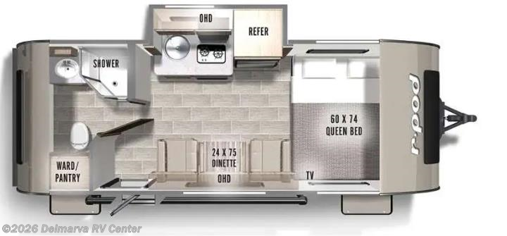 Floorplan of 2021 Forest River R-Pod RP-180