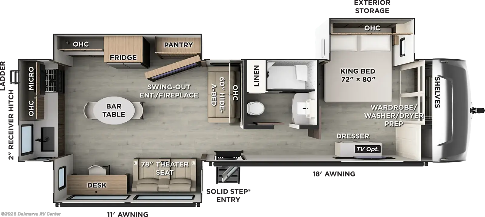 Floorplan of 2027 Forest River Rockwood Signature 8393RK