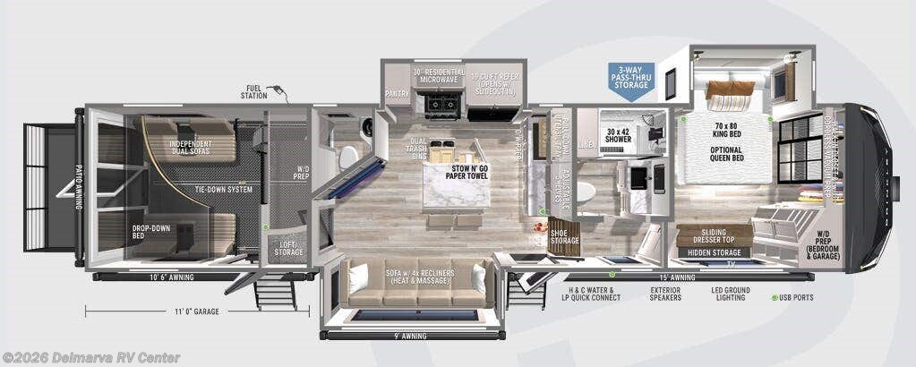 Floorplan of 2027 Brinkley RV Model Gx 3500x