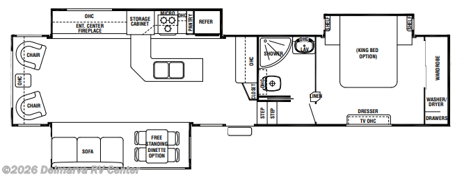 Floorplan of 2011 Forest River Cedar Creek 36CKTS