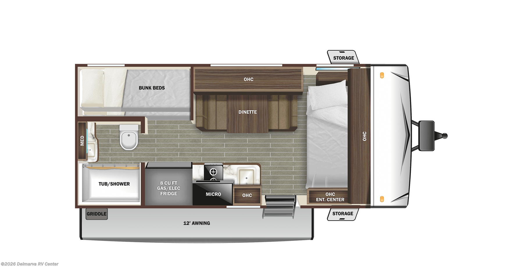 Floorplan of 2022 Starcraft Super Lite Maxx 17BH