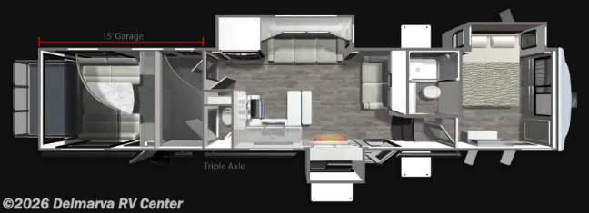 Floorplan of 2026 Dutchmen Voltage V-Series 4250