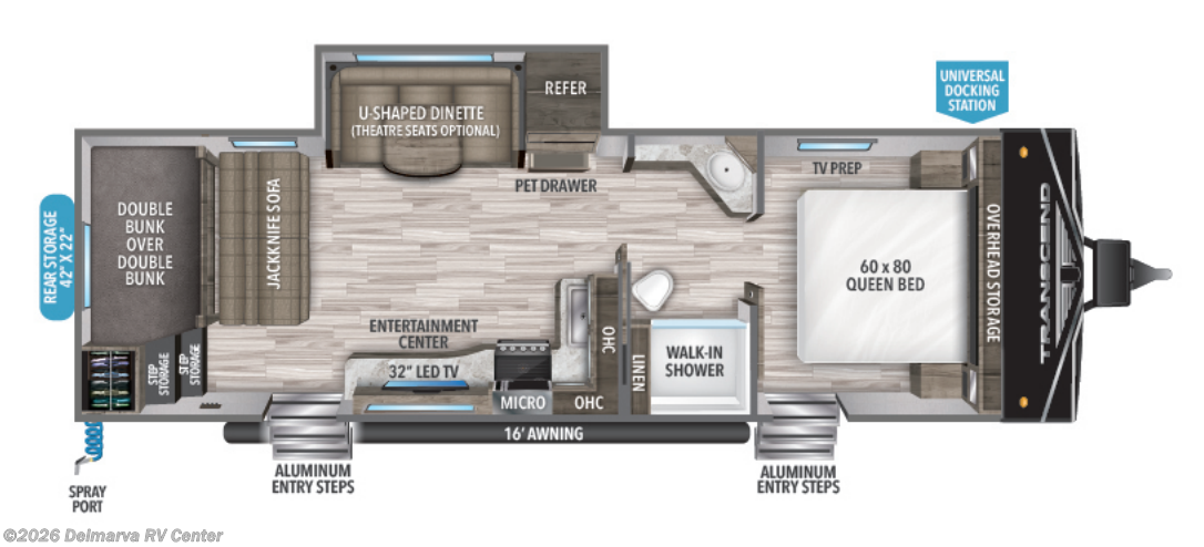 Floorplan of 2023 Grand Design Transcend Xplor 265BH