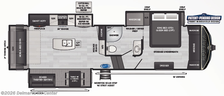 Floorplan of 2023 Keystone Montana High Country 295RL