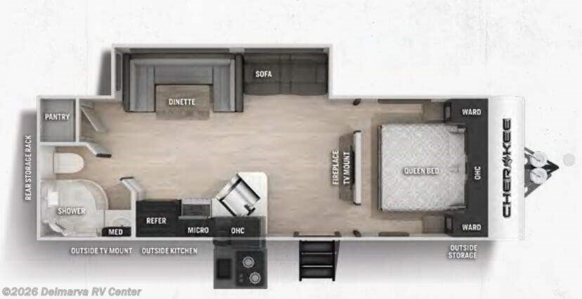 Floorplan of 2022 Forest River Cherokee 234DC