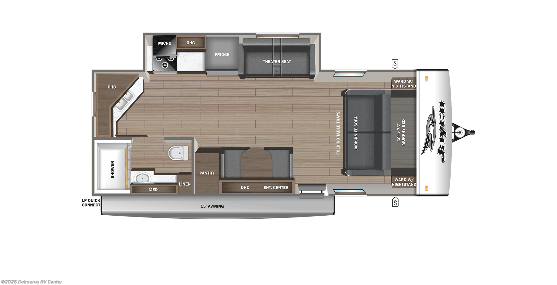Floorplan of 2025 Jayco Jay Feather 21MML