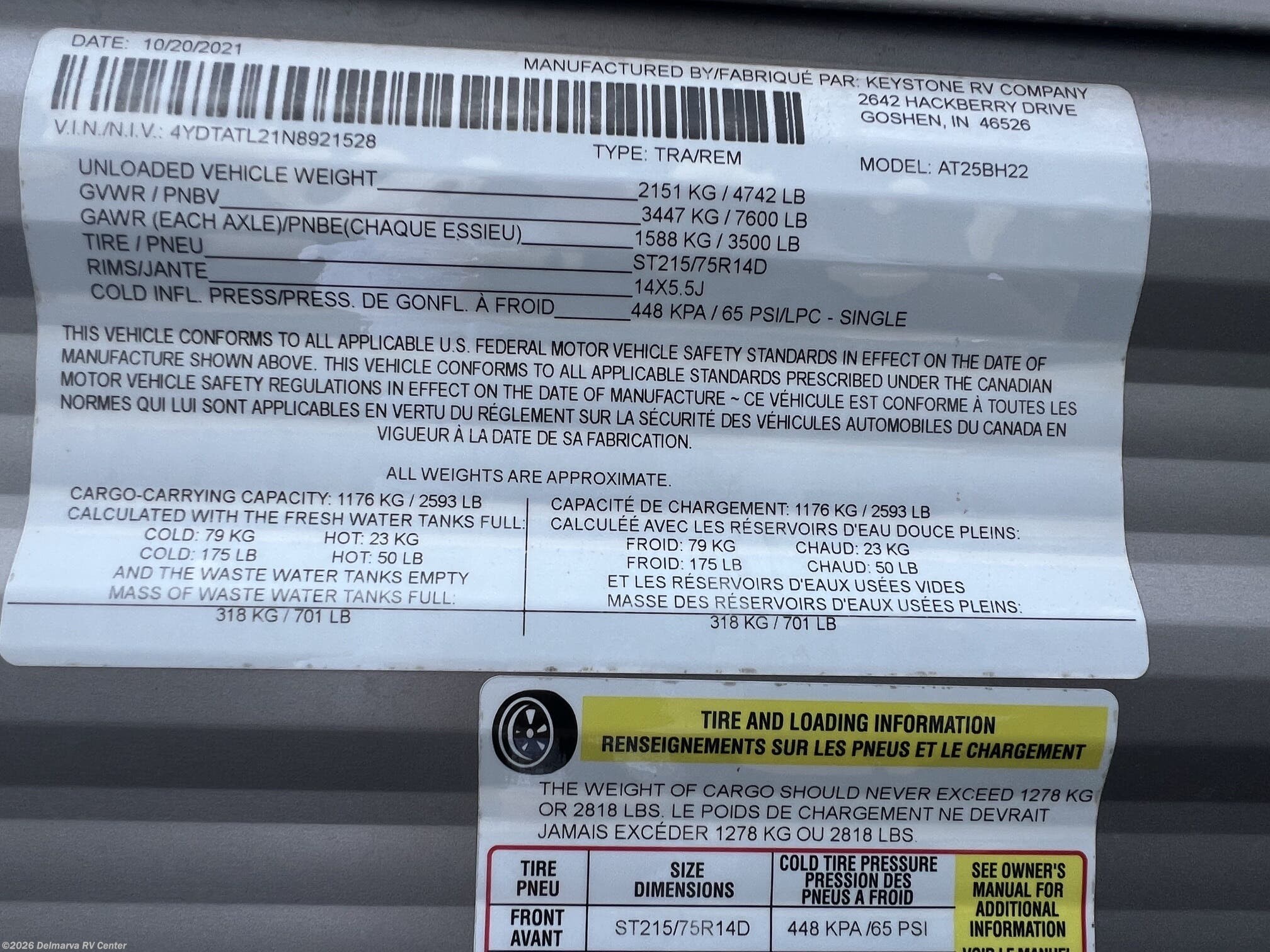 Used 2022 Dutchmen Aspen Trail LE 25BH available in Milford, Delaware