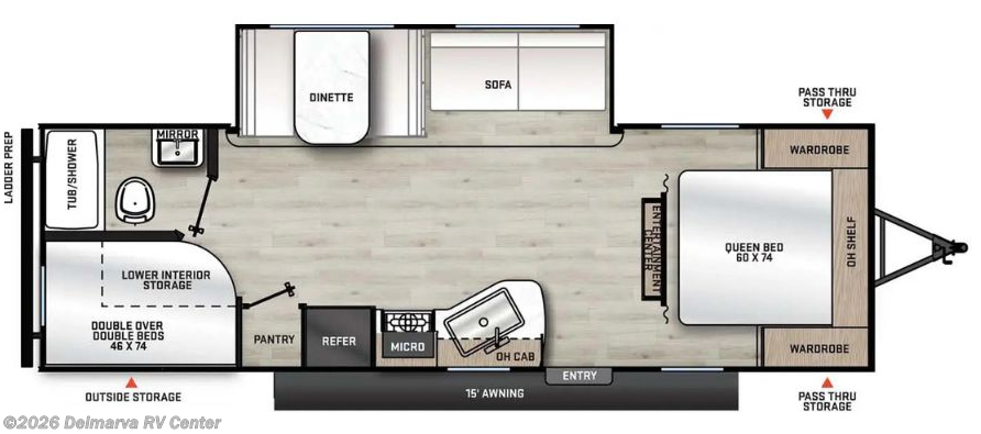 Floorplan of 2022 Coachmen Catalina Summit Series 8 261BHS
