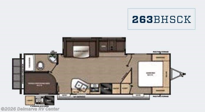 Floorplan of 2023 Coachmen Catalina Legacy Edition 263BHSCK