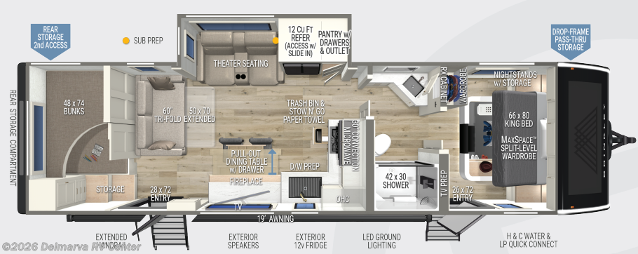 Floorplan of 2026 Brinkley RV Model I 294