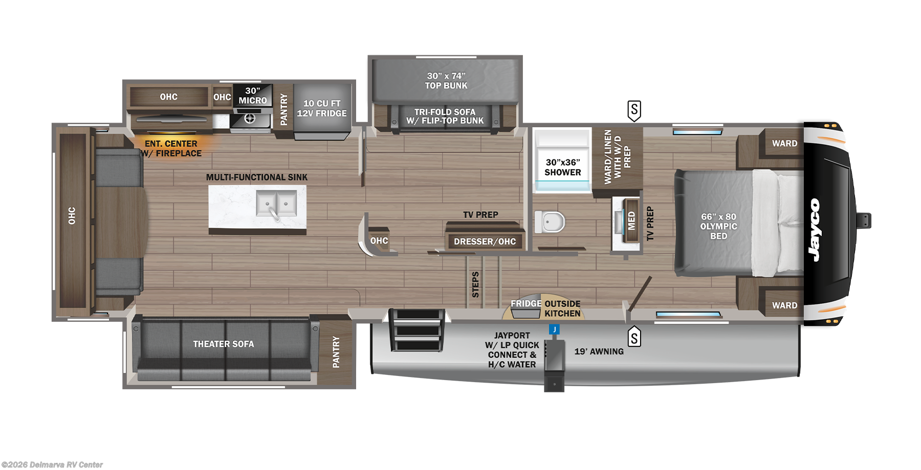 Floorplan of 2025 Jayco Eagle HT 31MBT