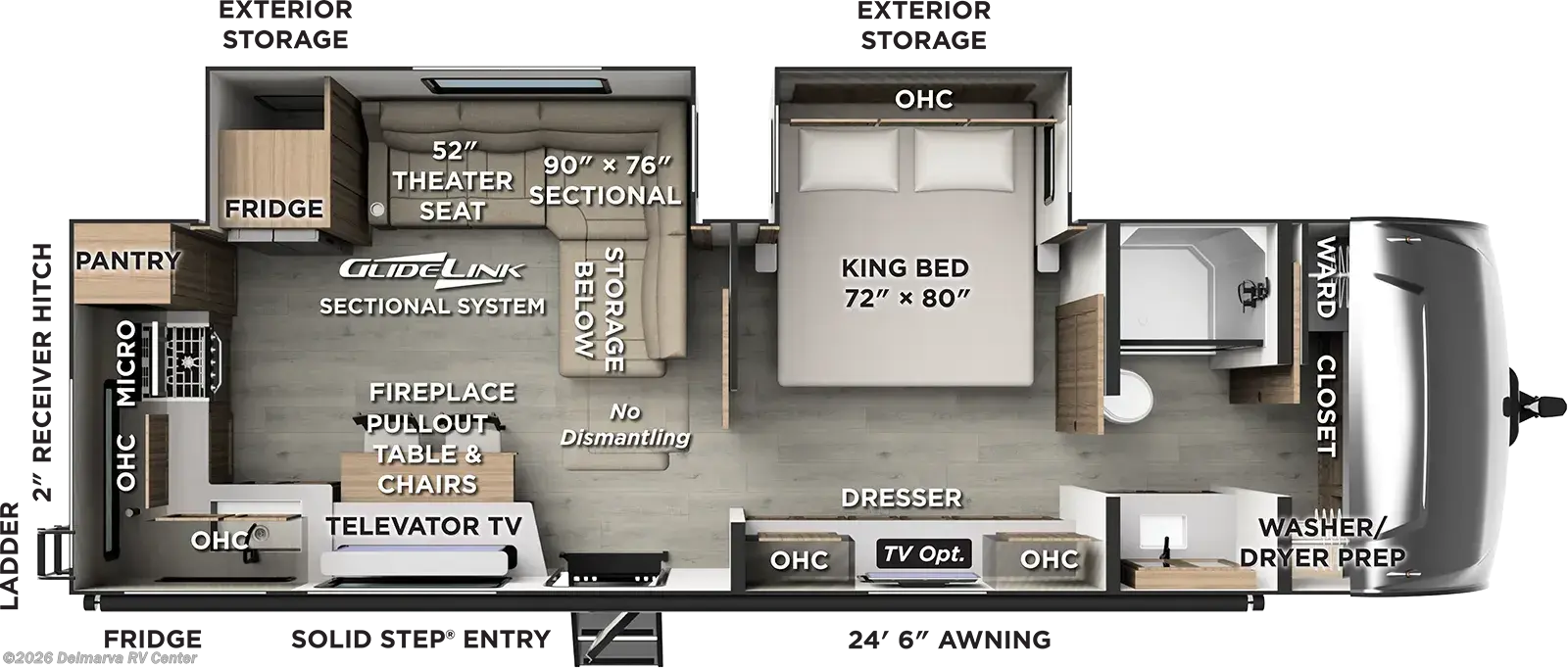 Floorplan of 2027 Forest River Rockwood Ultra Lite 2711RK