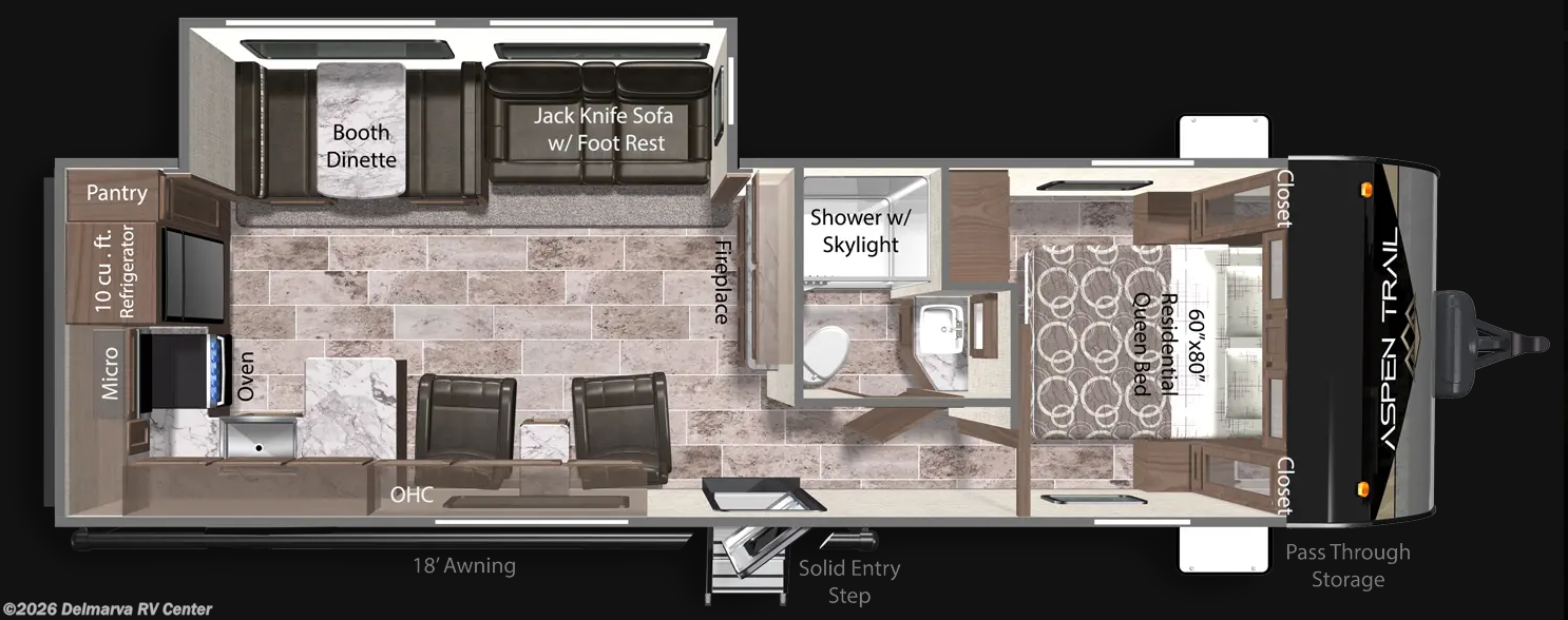 Floorplan of 2025 Dutchmen Aspen Trail 2880RKS
