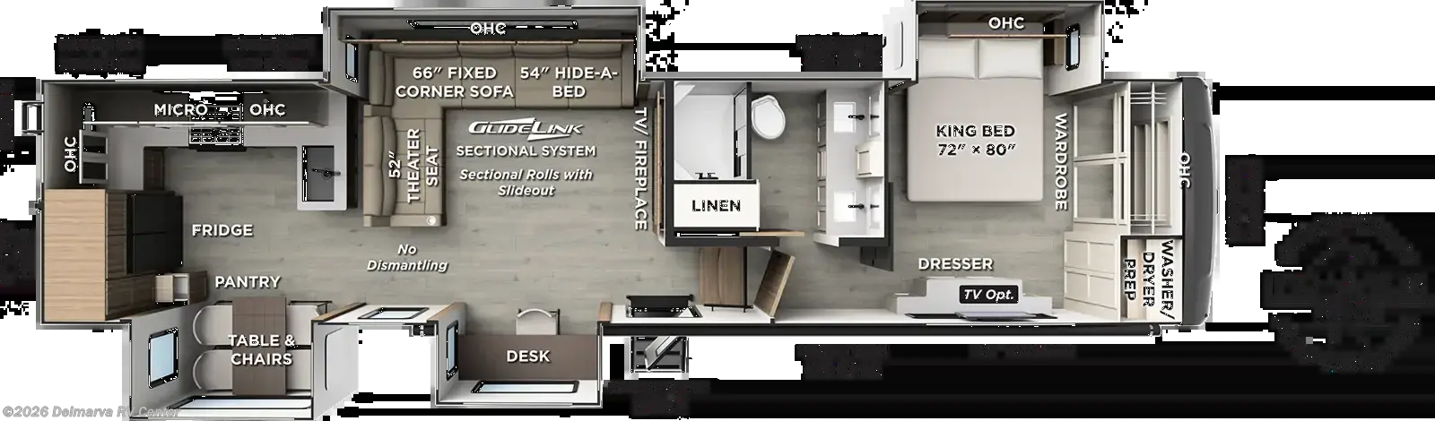 Floorplan of 2027 Forest River Rockwood Signature 404SRK