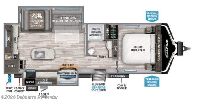 Floorplan of 2022 Grand Design Imagine 2670MK