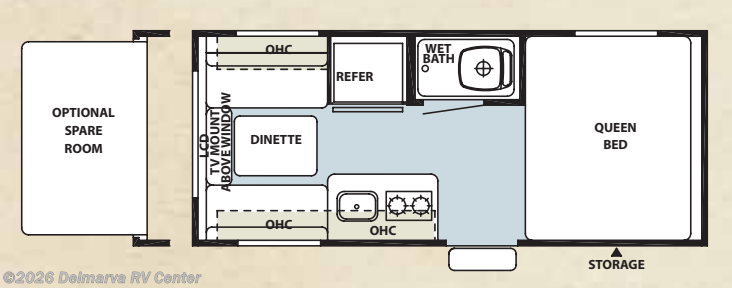 Floorplan of 2011 Forest River Cherokee Wolf Pup 17B